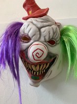 Halloween Masker Latex Clown Neon Haar
