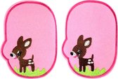 Elleboog Knie Strijk Stukken Patches Bambi Hertje Roze 8.2 cm / 11.5 cm / Roze