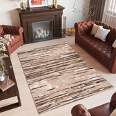 Tapiso Laila Vloerkleed Bruin Woonkamer Slaapkamer Tapijt Maat- 120x170