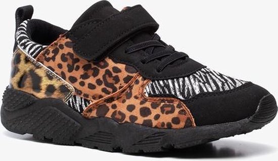 Blue Box meisjes dad sneakers met dierenprint - Bruin - Maat 39 | bol.com