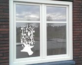 Sticker fenêtre de Noël blanc 47x100cm