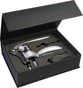 Mdxl -  Kurkentrekker de Luxe  - Flessenopener - Wijnopener - Luxe - Set - 3 delig - Geschenkdoos - Giftset - Cadeau - Kado - Spiraal - Luxeset -