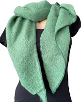 Lange Warme Dames Sjaal - Omslagdoek - Extra Dikke Kwaliteit - Effen -Groen - 195 x 55 cm (27)