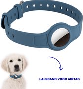 Airtag Halsband - geschikt voor Apple AirTag - halsband hond - blauw