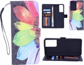 Samsung Galaxy S21 Ultra Bookcase hoesje met print - Flower 3D