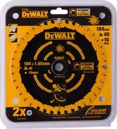 DeWalt DT10303 Extreme Cirkelzaagblad - 184 x 16 x 40T - Hout (Met nagels)