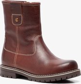 Hush Puppies gevoerde leren jongens boots - Cognac - Maat 35 - Echt leer