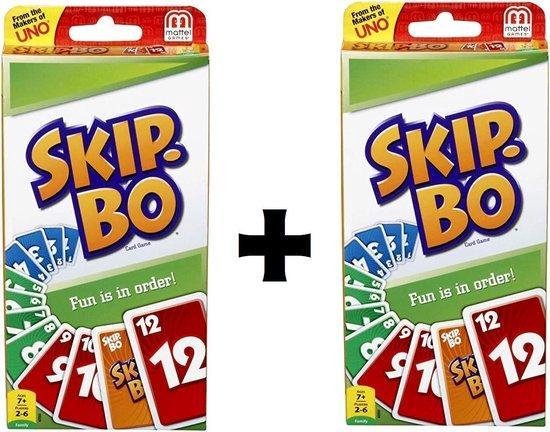 Afbeelding van het spel Skip Bo Kaartspel 2-Pack - Het Spannende Kaartspel voor de hele Familie - Duopack Skipbo - Spellenbundel