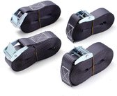 4 Stuks spanbanden - Met gesp - 220KG - 2,5 Meter