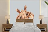 Behang - Fotobehang Giraf - Jungle - Dier - Breedte 260 cm x hoogte 260 cm