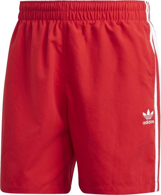 adidas Originals 3 Stripe Swims Zwemshorts Mannen Rode Xs