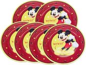 6 stuks kartonnen borden Mickey Mouse