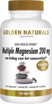 Golden Naturals Multiple Magnesium 200 mg (180 veganistische tabletten)