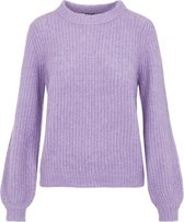 Pieces FENJA LS O-NECK KNIT 17111292 Dames Trui sunlit allium  - Maat L