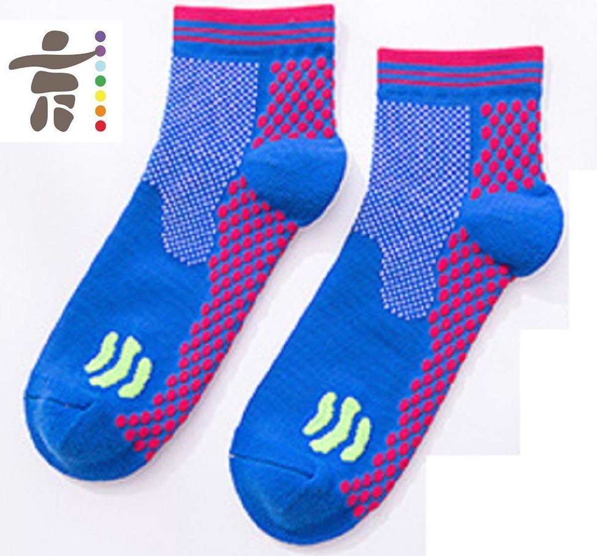 Inuk - Compressie sokken Sportsokken Blauw maat 40 - 43 - Unisex - Heerlijk warme voeten! - zit comfortable strak en compact - Naadloos en blijft geen nagel in hangen - Compressiesok