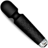Wand vibrator – Fluisterstil & waterdicht – Mysterious black – 20 Vibratie standen – 8 vibratie niveaus – Clitoris stimulator voor vrouwen – Sex toys voor koppels – Oplaadbaar – Pocketformaat