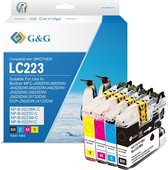 G&G Brother LC-223 XL - Huismerk Inktcartridges - Zwart / Cyaan / Magenta / Geel