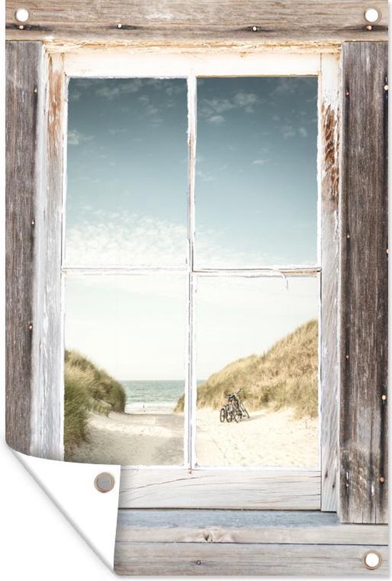 Affiche de jardin See-through - Plage - Vélo - 40x60 cm