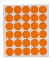 Pincello Etiketten Zelfklevend Rond 25 Mm Papier Oranje 150 Stuks