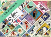Postzegelpakket - 50 verschillende Wintersport