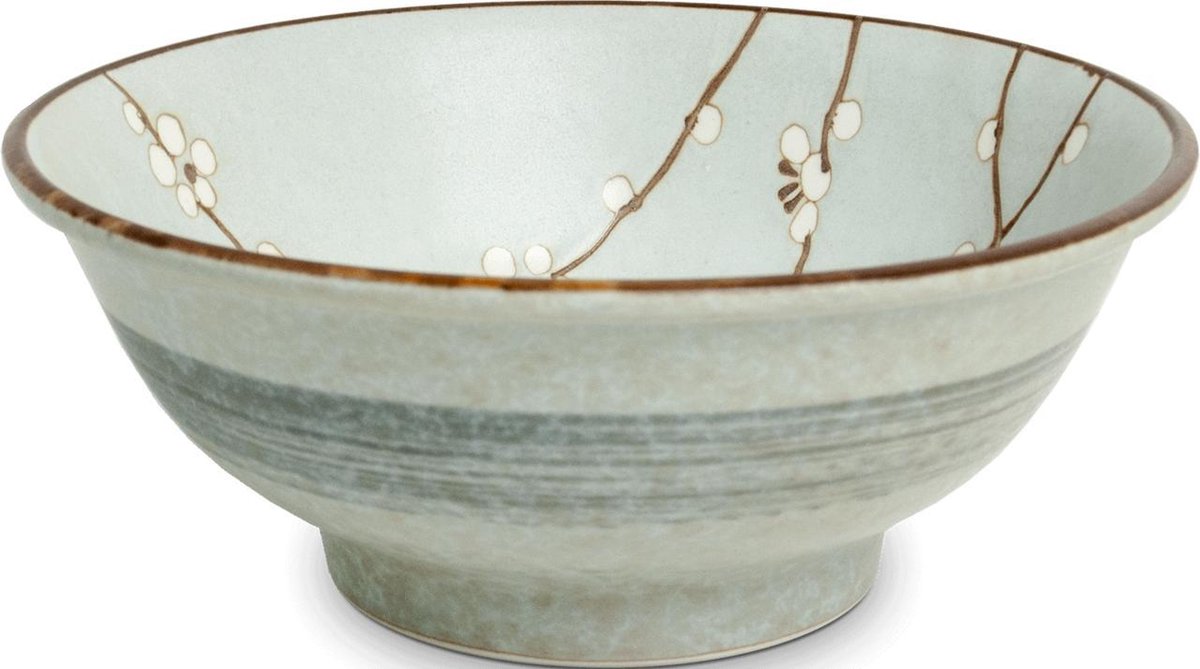 EDO JAPAN - RAMEN BOWL SET/6 HANA LICHTGROEN O/22CM|H9CM - Toko Azia EDO JAPAN - RAMEN BOWL SET/6 HANA LICHTGROEN O/22CM|H9CM - Toko Azia