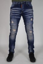 Heren Slim fit jeans DSQRRED7 White Orange Spots