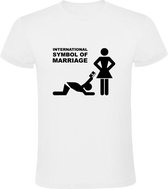 International Symbol Of Marriage | Heren T-shirt | Wit | Trouwen | Huwelijk | Internationaal