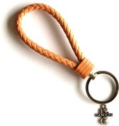 Sleutelhanger - Oranje - Voetbal - I Love Soccer - Sport - Hanger - Leer - SportPresent - Sportsieraad - Sieraden - Team - Teamkado