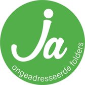 Ja sticker brievenbus folders - zelfklevende folie - 30 mm - groen wit