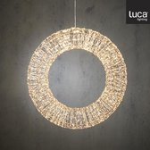 Luca Lighting Lichtkrans met Warm Witte LED Verlichting - Ø60 cm - Zilver