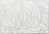 Unique Living | Placemat Nissa | Rechthoekig | Polyester | Zilver | 30x45cm