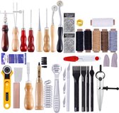 Leerbewerkingspakketten-Professionele Lederen Knutselgereedschap Kit-61Pcs