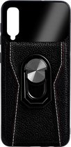 Back Cover Samsung Galaxy A50 | Telefoonhoesje | Met Ring Houder | Zwart | TPU Hoesje