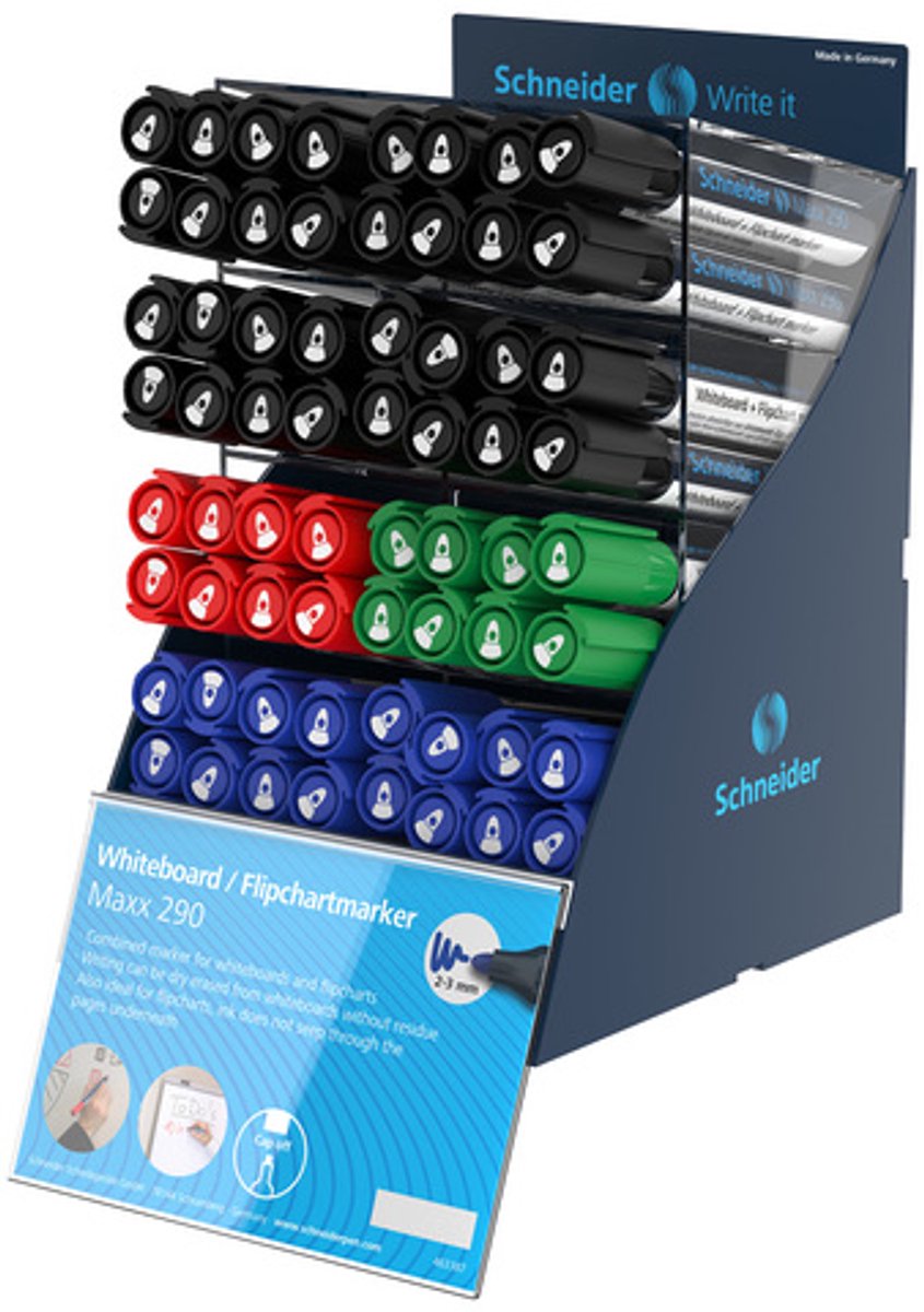 Board/flipchartmarker Schneider 290 SIS-display 64 stuks