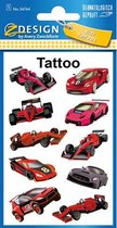 Tattoo etiket Z-design Kids pakje a 1 vel race auto's