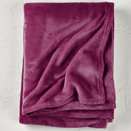Couverture polaire De Witte Lietaer Snuggly Sangria - 150 x 200 cm - Violet