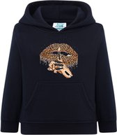 JHK - Hoodie dames met capuchon- Shut The F@a% Up -Zwart - Small