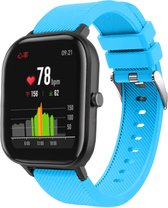 Siliconen Smartwatch bandje - Geschikt voor  Xiaomi Amazfit GTS silicone band - lichtblauw - Strap-it Horlogeband / Polsband / Armband