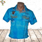 Herenpolo Camp vlnt felblauw M -Violento-M-Polo's korte mouw