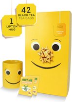 Lipton Thee Yellow Label Geschenkdoos, ook leuk voor moederdag - 42 theezakjes + 1 mok - Cadeauverpakking