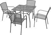 Decoways - 5-delige Tuinset staal antraciet