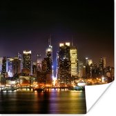 Poster New York - Skyline - Kleuren - 30x30 cm