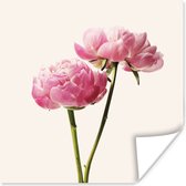 Poster Bloemen - Bloesem - Roze - 75x75 cm