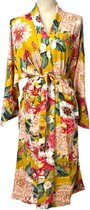 Kimono | Imbarro | One Size | Kaftan | Ochtendjas | Kamerjas | flower power oker