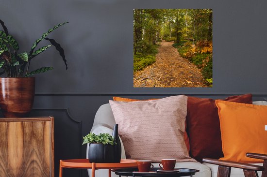 Affiche Forêt - Chemin - Automne - Feuilles - 50x50 cm