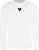 Sweater Heart Black - White (M)