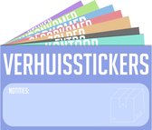What's Goods® Verhuisstickers 125 etiketten met verschillende ruimtes en kleuren inclusief breekbaar labels