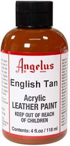 Angelus Leather Acrylic Paint - textielverf voor leren stoffen - acrylbasis - English Tan - 118ml
