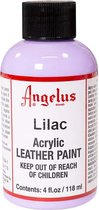 Peinture acrylique pour cuir Angelus - peinture textile pour tissus en cuir - base acrylique - Lilas - 118ml