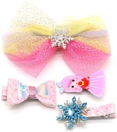 Haarspelden Prinses - Set Haarclips voor Kinderen - 4 Stuks - Roze